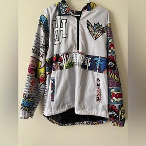 Colorful Graphic Windbreaker Jacket